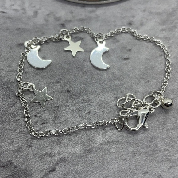 Silver Moon And Star Four Piece Bracelet Set - Picture 4 of 12